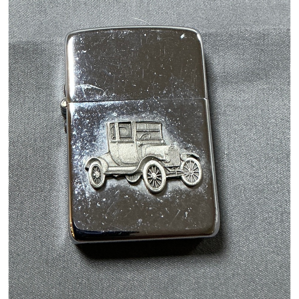 Vintage Park Lighter Ford Model T Beau Townsend Ford Chrome Windproof USA Made